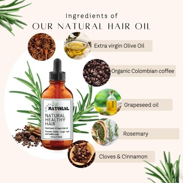 61LdLH9rCL._SL1080_.jpg 2Oz Plant Based Veganic Natural Hair Growth Oil - TikTok Organic Rosemary Oil for Hair Growth with Coffee, Castor and Tea Tree Extract - Reduce Hair Loss & Nourish Lashes with Cruelty-Free Ingredients