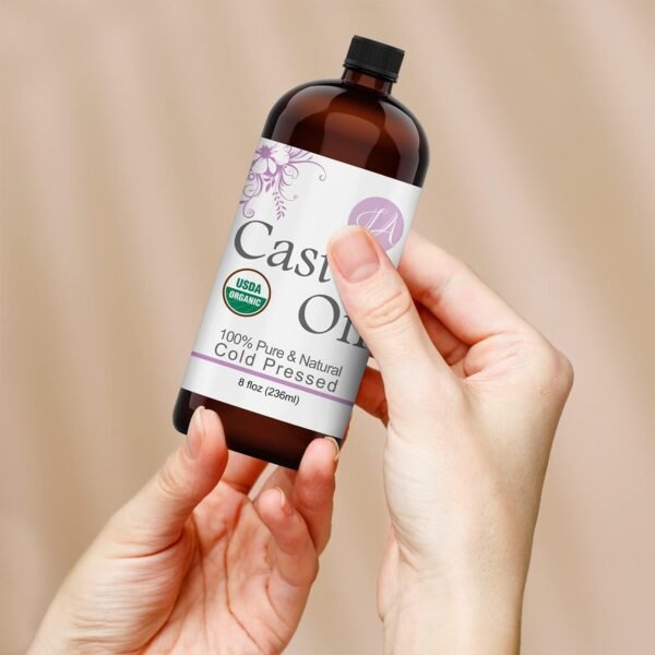61LjnjbREL._AC_SL1500_.jpg Healing Solutions Oils - 8 oz Castor Oil Organic Pure Natural, Cold Pressed, Hexane & Chemical Free Natural Solution, Lash Serum, Stimulates Growth For Hair, Eyelash, Eyebrows, Scalp & Beard - 236ml