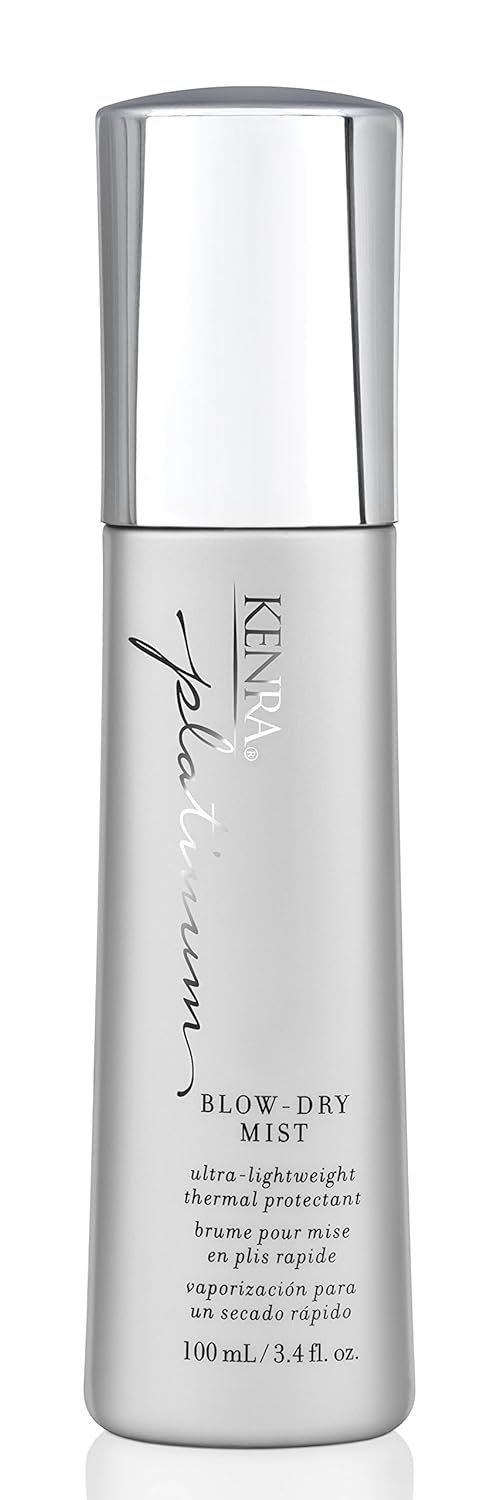 Kenra Platinum Blow-Dry Mist | Ultra-Lightweight Thermal Protectant | Detangles, Smooths, & Softens | Eliminates Frizz & Resists Humidity | Fine To Medium Hair