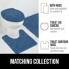 GORILLA GRIP Bathroom Rug Sets, Soft Chenille 2 Piece Area Rugs Set, Toilet Base Mat and 30x20 Carpet, Absorbent Microfiber Washable Mats Dry Quickly, Home Décor and Bath Room Accessories, Blue