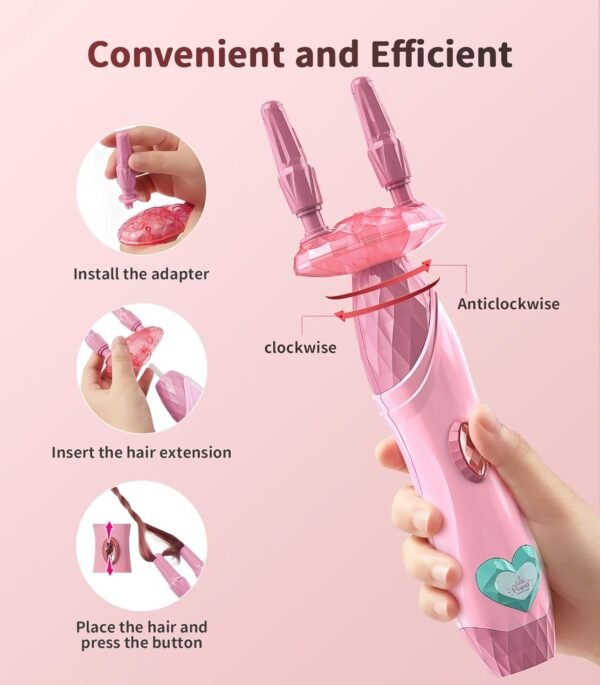 61MSioAZ8qL._AC_SL1500_.jpg Geyiie Hair Salon Toys for Kids, DIY Makeup Kit for Girl with Beads for Hair Braids, Princess Toys Hair Styling Tools for Girls, Vanity Set for Toddler Party Favor Gifts, Pretend Play Toys