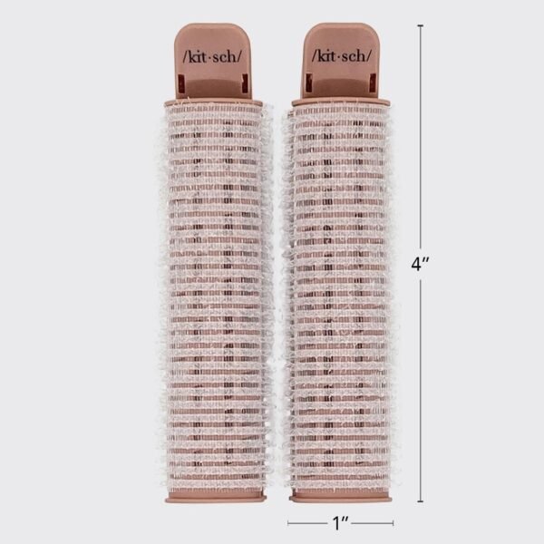 Kitsch Volumizing Hair Clips for Women - Hair Rollers for Volume & Curls - Volumizing Hair Products, Hair Roller Clips for Effortless Curls That Last - 2pc, Terracotta