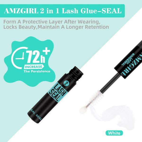 61MtR3TMAuL._SL1500_.jpg Lash Bond and Seal Eyelash Cluster Glue House of Lash Clusters Mascara Wand Glue 10ml Long Lasting 72 Hours Black Cluster Lash Glue + Lash Seal 2 in 1 Lash Clusters at Home By AMZGlRL(Black)