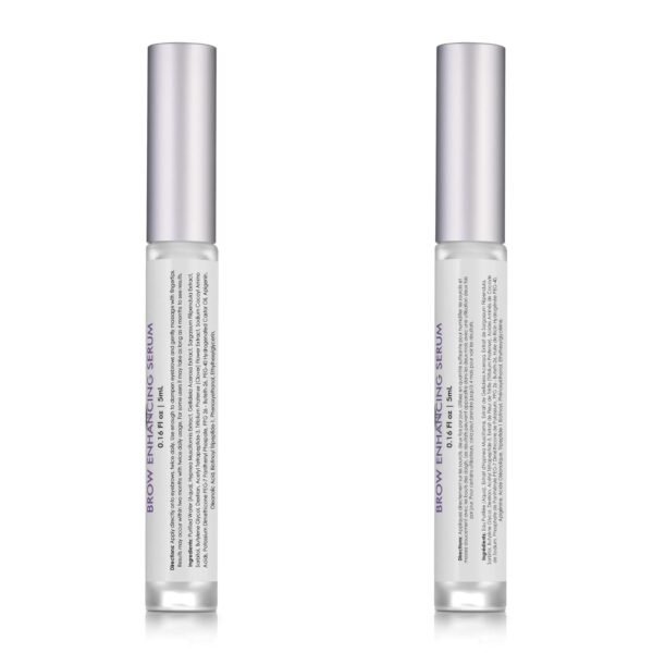 Lush Brow Eyebrow & Eyelash Rapid Growth Serum with Growth Peptides, Dermatologist Developed Eyelash Serum to Grow Lashes, Brow & Lash Enhancing Serum to Grow Fuller Eyelashes & Eyebrows, .16 oz/5ml