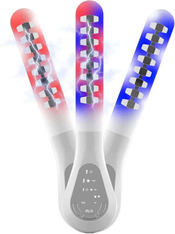 Red Light Therapy Wand, Red & Blue Light Therapy Device with Heating Function