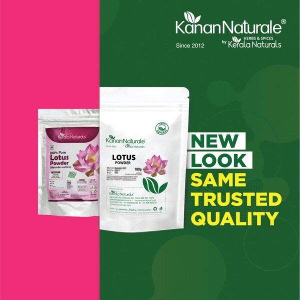 Lotus Powder (Nelumbo nucifera) 100gm - For Face, Skin and Hair – Anti Ageing - Fairer Complexion - Radiance & Glow - Natural Conditioner for Hair