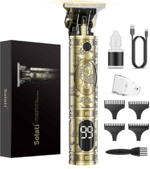 61NTYB24MIL._AC_SL1500_.jpg Hair Clippers for Men Cordless Professional Beard Trimmers with LCD Display Electric Grooming Rechargeable Shaver Zero Gapped T/Blade Cutting Kit Gift for Women Men Children