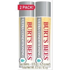 61NkSBAZW4L._SL1000_.jpg Burts Bees 2 Pack Ultra Conditioning Lip Balm, 0.3 OZ