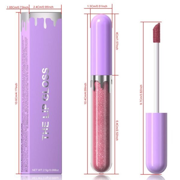 61NnlvpTxL._SL1000_.jpg Glitter Liquid Lip Gloss,Fuchsia Shimmer Lipstick, Waterproof Shimmer Lip Stain Lip Glaze, High Shine Long Lasting Shiny Lip Color Makeup 13#