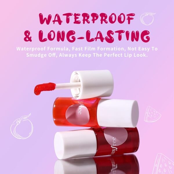 61NnsNB5L._SL1500_.jpg Lip Tint Stain, Long Lasting Korean Lip Stain Set, Non-sticky Waterproof Lightweight Lip and Cheek Tint, Moisturizing High Pigment Water Tint, Matte Finish Lip Tint