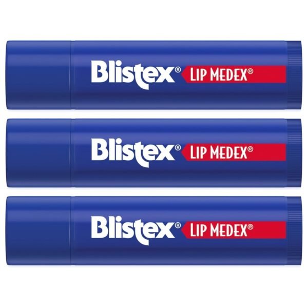 61OlYAMpK0L._SL1500_.jpg Blistex Lip Medex Stick, 3 Count, 0.15 oz Each, Advanced Hydration, Medicated Relief with Cooling, Soothes and Protects, Restores Healthy Moisture Balance to Lips, 1 Pack