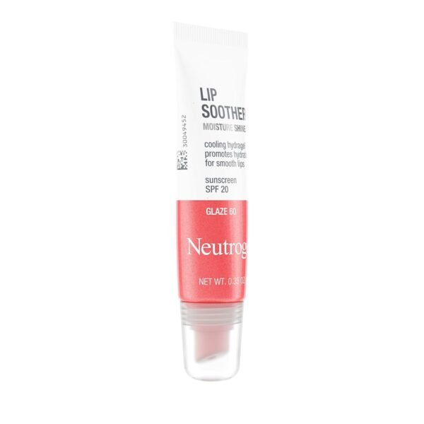 61OrTwnwAaL._SL1500_.jpg Neutrogena MoistureShine Lip Soother Gloss with SPF 20 Sun Protection, High Gloss Tinted Lip Moisturizer with Hydrating Glycerin and Soothing Cucumber for Dry Lips, Glaze 60,.35 oz