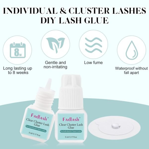 61OyJleD51L._SL1500_.jpg Lash Cluster Glue Fast Drying Long Lasting DIY Waterproof Clear Lash Glue for Eyelash Clusters for Self Application
