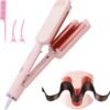 61POY1c-4UL._AC_SL1500_.jpg Curling Iron Hair Crimper Waver - CHIKYO 3 Barrel Rovy Wave Curling Iron, 1.25 Inch Ionic Beach Waves Curling Wand, Deep Waver Hair Curler Hot Tool with Ceramic for Women, Dual Voltage, Easy to Use