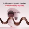 61PScETt8L._AC_SL1500_.jpg Waver Curling Iron LENA S12 Beach Waver Curling Wand, Hair Tool with 2 Barrels, Anti-Scald Protection, Adjustable Time & Temps, Dual Voltage, Titanium Coating for Effortless, Long-Lasting Waves