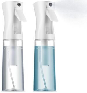 2 Pack Continuous Spray Bottles - Ultra Fine Mist Sprayer | Water Spray Bottle For Hair Mister Spray Bottle | Hair Spray Bottles For Hairstyling, Cleaning, Salons - 2pk 6.8 OZ / 200 ML