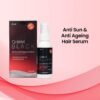 Q-S'era, Black Anti Sun And Anti-Ageing Hair Serum | For Men and Women | Repairing Damaged Hair | Protection From Sun Damage | Dermatologist Recommended | 60 ML