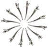 24 Packs Duck Bill Clips, Bantoye 3.5 Inches Rustproof Metal Alligator Curl Clips with Holes for Hair Styling, Hair Coloring, Silver
