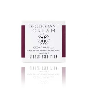 Little Seed Farm All Natural Deodorant Cream, Aluminum Free Activated Charcoal Deodorant for Women or Men - Cedar Vanilla, Net Wt. 2.4oz | 68g