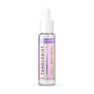 Tanologist Dark Self Tan Drops, Streak-Free Body & Face Tanning Drops, For Moisturizer & Lotion, Natural Bronzing Face Tanner, Skincare Ingredients, 1.01 fl. oz/30 ml Bottle