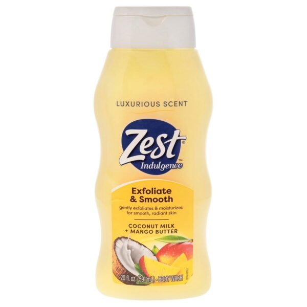 61S-S9uSWAL._SL1500_.jpg Zest Body Wash - Enriched with Coconut Milk - Invigorating Scent - Hydrating Body Soap - Suitable for All Skin Types - Coconut Milk and Mango - 20 oz
