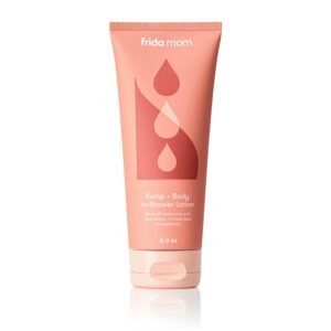 Frida Mom Pregnancy Belly Cream, In Shower Body Lotion for Fully Body and Bump, Moisturizing Lotion for Pregnant Dry and Stretched Skin, 6oz