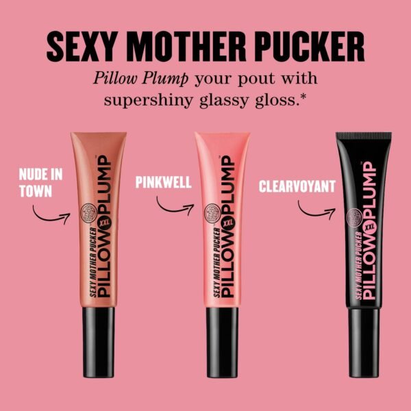 61SahDCclAL._SL1500_.jpg Soap & Glory SMP XXL Pillow Plump Lip Gloss - Hydrating, Plumping Lip Gloss for Full, Volumized Lips - Lip Plumper Gloss + Chocolate Orange Scent with Vegan Formula in Pinkwell (10ml)