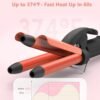 Mini Crimper for Short Hair 1/2 Inch, Small Beach Waves Tool, 3 Barrel Waver With Argan Oil Infused, Easy to Use Curling Iron