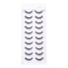 10 pairs False Eyelashes Natural Look Eyelashes Soft Fake Lashes 100% Handmade Lashes Reusable Eye Lash Transparent Band 1 Pack by EMEDA 002 Style