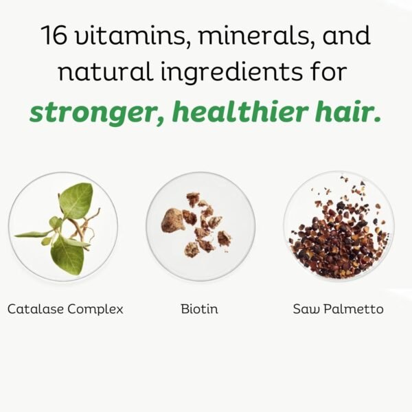 61TVnrdKEL._AC_SL1500_.jpg DR VITAMIN SOLUTIONS Gray Hair Rescind with Catalase - Antiaging Hair, Skin and Nails Vitamins, Pantothenic Acid, Folic Acid 400mcg, Biotin 300mcg, Saw Palmetto for Men and Women