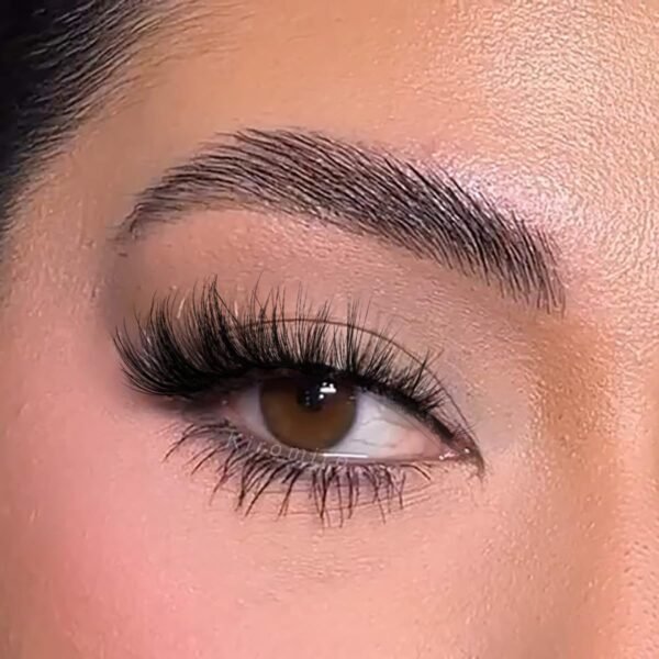 61T-IRlVApL._SL1200_.jpg False Eyelashes Clear Band Natural Lashes Wispy Cat Eye 15mm Russian D-Curl Lashes Extension Strip Eyelashes Pack by Kiromiro