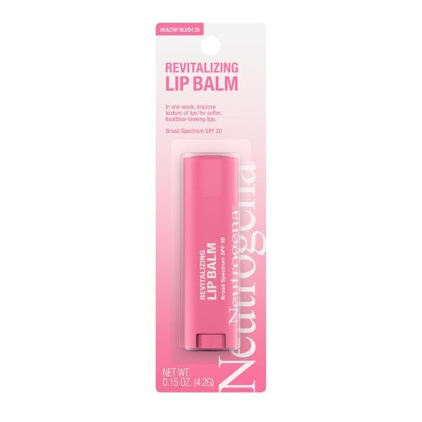 61Th75fMbUL._SL1500_.jpg Neutrogena Revitalizing Tinted Lip Balm Broad Spectrum SPF 20 Sunscreen, Moisturizing Lip Balm with a Sheer Tint for Softer, Smoother, Healthier-Looking Lips, Sheer Healthy Blush 20, .15 oz
