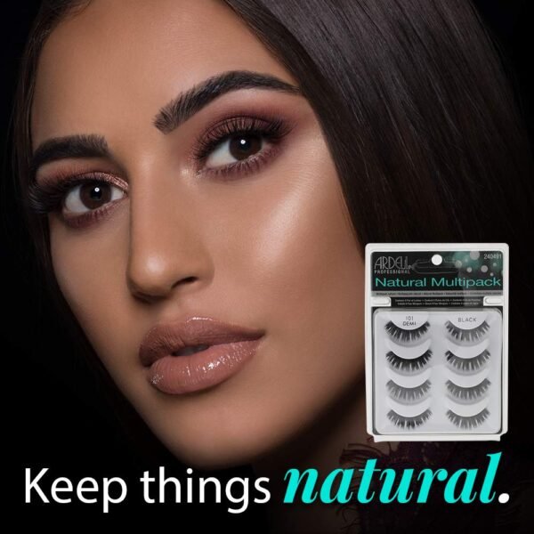 61TtpEGTGL._SL1000_.jpg Ardell Natural Lashes Multipack, Demi Wispies #101 - Black, Lightweight, Natural Looking False Eyelashes, 2 Pack