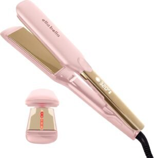 61UDctDrILL._AC_SL1500_.jpg ELLA BELLA® Titanium Flat Iron Hair Straightener (with Infrared) • Professional Straightening Iron • Digital Display to Accurately Control Temperature • As Featured in Good Housekeeping