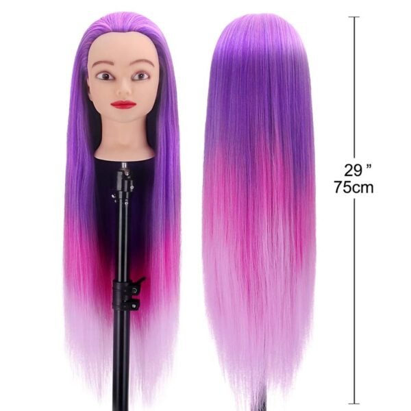 Mannequin Head with Hair, TopDirect 29" Hair Manikin Training Head Hairs Practice Cosmetology Hairs Doll Styling Hairdressing Braiding Heads with Clamp Holder and Tool Kit