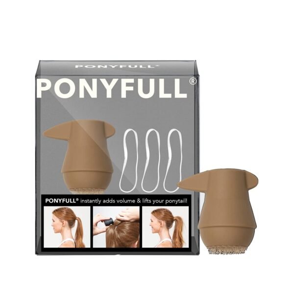 Kitsch PONYFULL Hair Volumizer Tool - Adds Lift and Style To Your Ponytail | Hair Bun Maker for Women | Ponytail Volumizer, Includes 3 No Snag Elastic Ties - (Blonde)