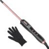 61VFYy-uUTL._AC_SL1500_.jpg Wavytalk 3/8 Inch Small Curling Iron Wand for Short & Long Hair, Ceramic Barrel with Adjustable Temperature, Heat Resistant Glove Included (Rose Pink)