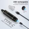 Nose Hair Trimmer for Men, 2025 Painless USB Rechargeable Nose Hair Trimmer, Ear and Nose Hair Trimmer for Men, Professional Facial Hair Trimmer with IPX7 Waterproof Dual Edge Blades