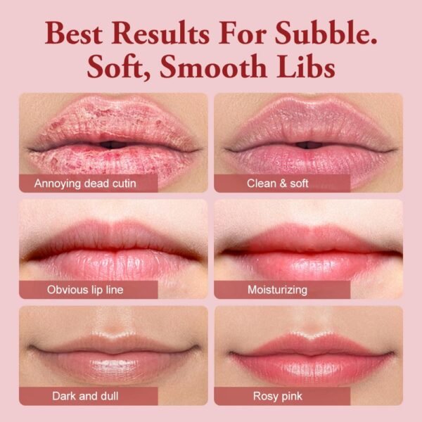 61VhYngzkwL._SL1000_.jpg Strawberry Lip Scrub And Mask Set, Sugar Exfoliator Lip Scrub For Dark Lips To Lighten, Lip Care Kit, Sleeping Lip Mask, 1.4 oz / 2-piece