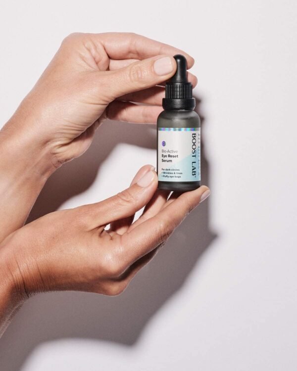 BOOST LAB Bio-Active Eye Reset Serum for Women & Men- Fights Dark Circles, Wrinkles, Lines & Puffy Eye Bags – Re-Energize Skin & Revitalize Eyes - Paraben, Sulphate, & Fragrance Free - 30 ml (1 fl oz)