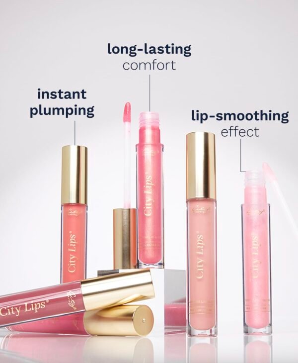 61Vvt5IQFQL._SL1480_.jpg City Beauty City Lips Plumping Lip Gloss - High-Shine Gloss for Fuller, Younger-Looking Lips | Hydrating & Smoothing Lip Treatment Hyaluronic Acid