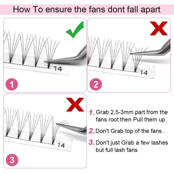61W7nr0FvYL._SL1000_.jpg Premade Fans Eyelash Extensions 5D 3D 7D 8D 10D Short Stem Premade Volume Eyelash Extensions 3D 5D 7D Volume Lash Extensions .07 .10 Pre made Lash Fans C D Curl 9-15 MIX(5D-D-0.10,9-15mm)
