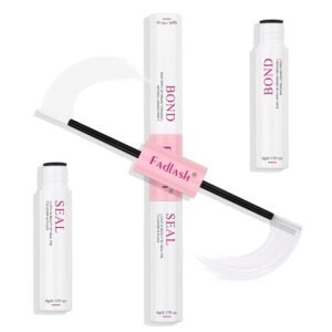 FADLASH Lash Bond and Seal 10ml Individual Lashes Glue and Seal Super Strong Hold DIY Lash Extension Kit Hold 48-72 Hours Waterproof Cluster Lash Glue Eyelash Extension Kit