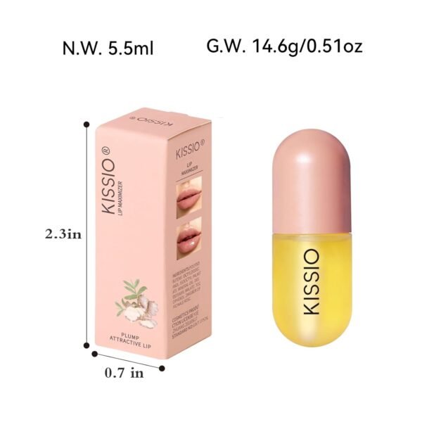 61WFUTKodRL._SL1500_.jpg KISSIO Lip Plumper,Natural Lip Plumper for Day Use,Plumping Gloss Make Lips Fuller and Moisturizing 5.5ml,Lips Mask,Hydrating & Reduce Fine Lines,Beautiful Fuller