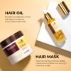 Karseell Collagen Hair Treatment Deep Repair Conditioning, Hair Mask Argan Oil Set for Dry Damaged Hair All Hair Types 16.9floz + 1.69floz