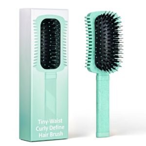61X2rt7BPL._SL1280_.jpg Curly Hair Brush Defining, Volume Curl Defining Brush for Effortlessly Detangling Shaping and Styling Women's Curls, Reduce Pulling (Green 1PC)