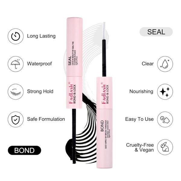 61X62YZcN-L._SL1500_.jpg Lash Bond and Seal Cluster Lashes Glue DIY Lash Extension Kit Lash Clusters Glue Individual Lashes Strong Hold 48-72 Hours DIY Eyelash Extension Kit Suitable for Sensitive Eyes