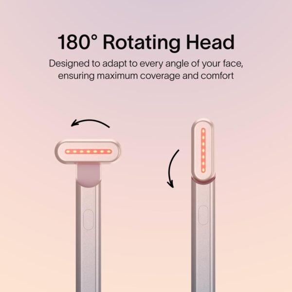 Solawave 4-in-1 Skinware Wand - Upgraded Radiant Renewal with Facial Massager, Red Light, Galvanic Current, and Therapeutic Warmth Anti-Aging Beauty Device (Blue/Pink Ombre)