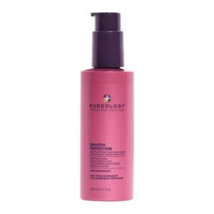 Pureology Smooth Perfection Smoothing Serum - For Normal to Thick and Frizzy Hair, Smooths Hair & Protects Against Heat Damage, Sulfate-Free & Vegan