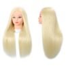 Mannequin Head with Real Human Hair 80% 26 Inch Hair Mannequins to Practice on Doll Heads for Hair Styling with Clamp and Tools Cosmetology Mannequin Head（ #613 Blond）